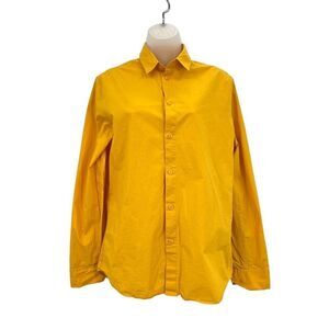 Marni x H&M Button Down Shirt Women's Size Small Yellow Career Casual